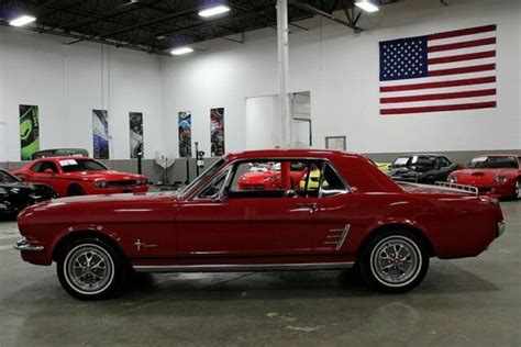 1966 Ford Mustang 30719 Miles Red Coupe 200 Cid Inline 6cyl Automatic