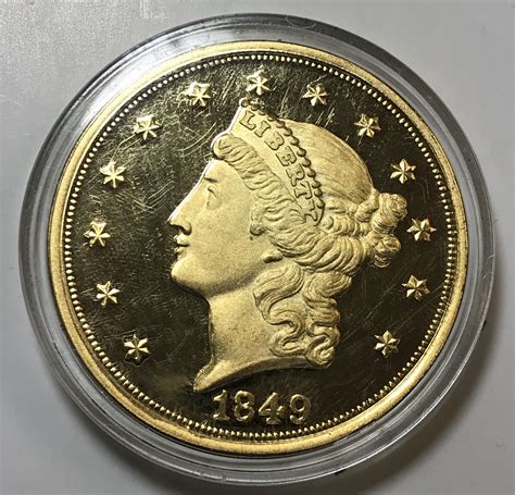 1849 20 Gold Liberty Replica Coin Property Room