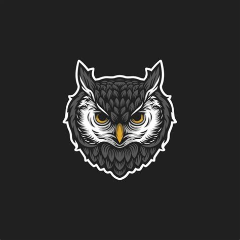 Premium Vector Owl Head Logo Логотип в виде совы Плюшевая сова