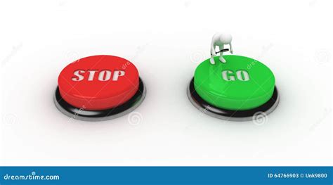 Stop And Go Buttons Stock Illustration Illustration Of Reflect 64766903