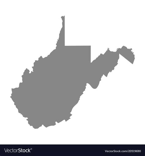 Map Of The Us State West Virginia Royalty Free Vector Image