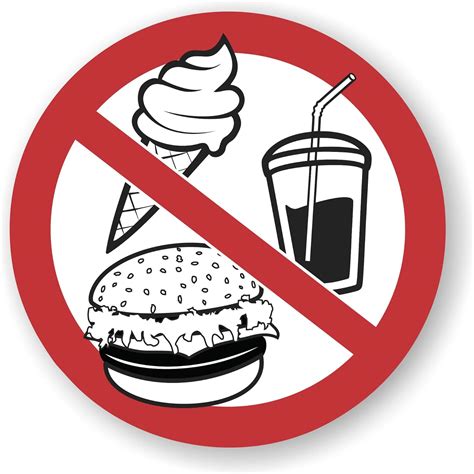 Autocollant Panneau De Signalisation No Food Ne Pas Manger