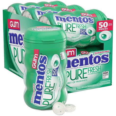 Mentos Pure Fresh Sugar Free Chewing Gum With Xylitol Spearmint