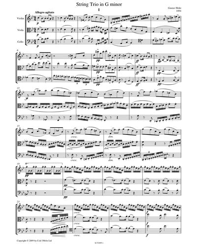 String Trio In G Minor Sheet Music By Gustav Holst Nkoda