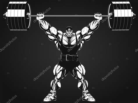 Bodybuilder With A Barbell Stock Vector By ©andreymakurin 70406229