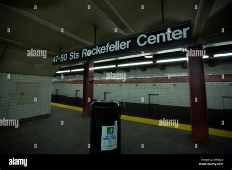 Rockefeller Center Underground Subway Station New York City Stock