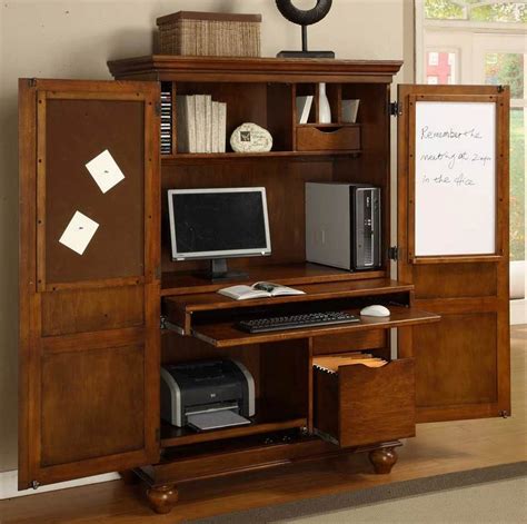 Sunrise Home Furnishings Computer Armoire W Pull Out Drawer In Cherry