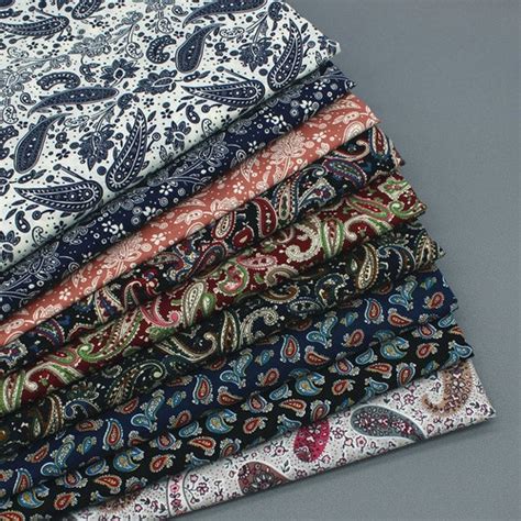 Paisley Floral Print Faux Silk Satin Fabric Material 48w Etsy