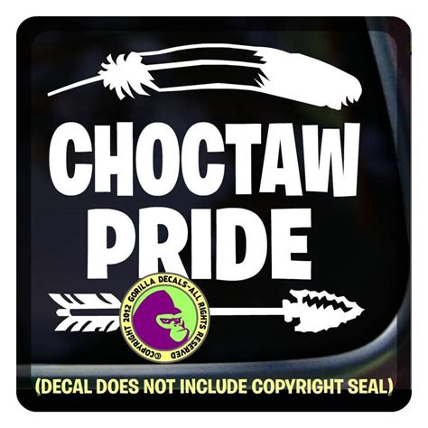 Choctaw Pride Native American Pride Tribe Spear Feather Tribal Vinyl