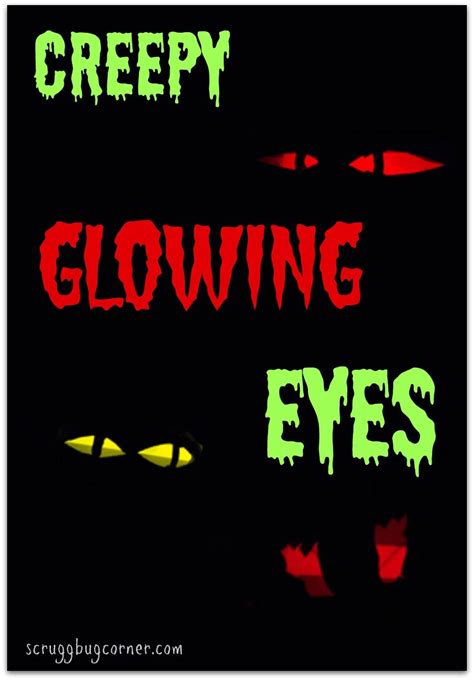 Easy Halloween Kids Craft Glowing Eyes