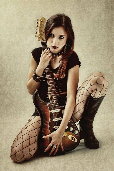 Guitar Girl Guitar Portrait Portrait Girl Female Rock Stars Rock And Roll Girl Musician
