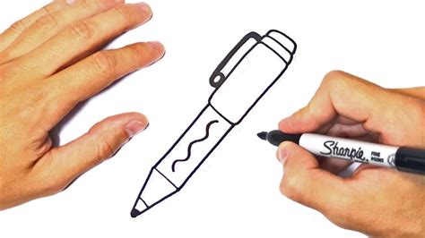 How To Draw A Pen For Kids Pen Easy Draw Tutorial Youtube