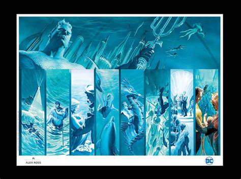 Origins Aquaman Matted Litho Art Web Art Aquaman Comic