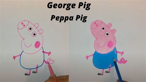 How To Draw George Pig From Peppa Pig Youtube