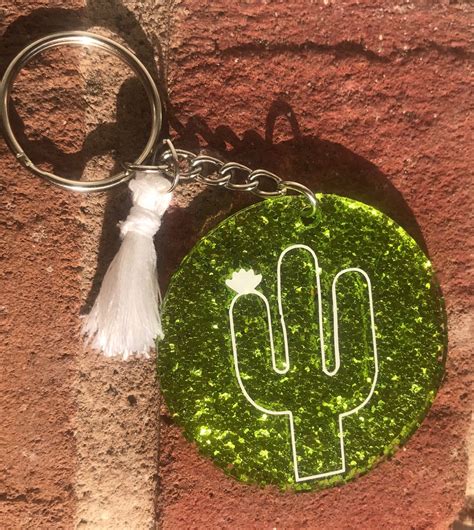 Keychain, glitter keychain, acrylic keychain, cactus keychain in 2020 | Keychain design, Acrylic ...