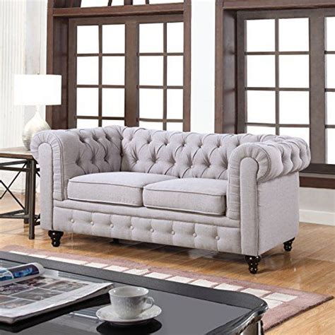 Classic Velvet Scroll Arm Tufted Button Chesterfield Style Sofa Black