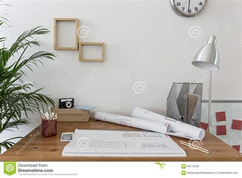 Workspace Of Creative Designer Stock Photo Image Of Furniture
