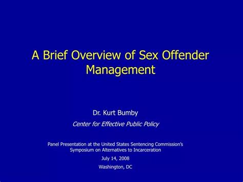 Ppt A Brief Overview Of Sex Offender Management Powerpoint Presentation Id6533091