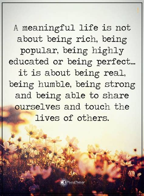 Life Quotes A Meaningful Life Is Not About Being Rich