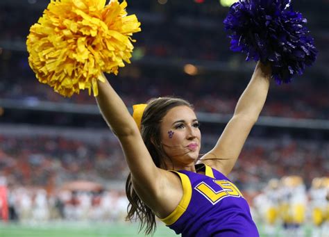 The ncaa recruiting rules are now different for each division level. Sep 2, 2018; Arlington, TX, USA; LSU Tigers cheerleader ...