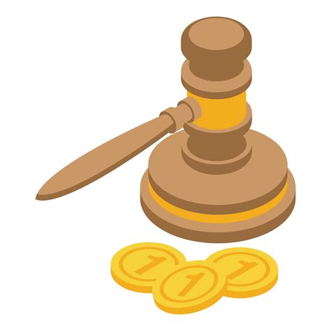 Bank Gavel Icon Isometric Vector Legal Law 15871347 Vector Art At Vecteezy