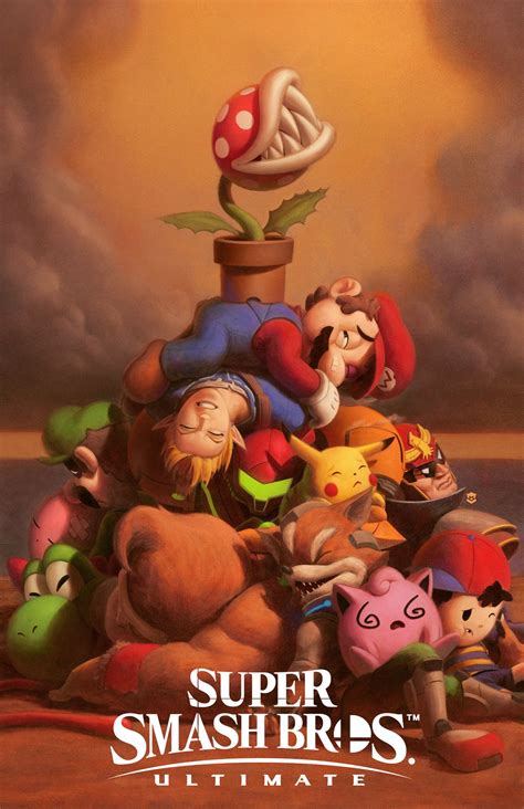 Super Smash Bros Ultimate Poster By Marcos Lopez Smash Bros Super
