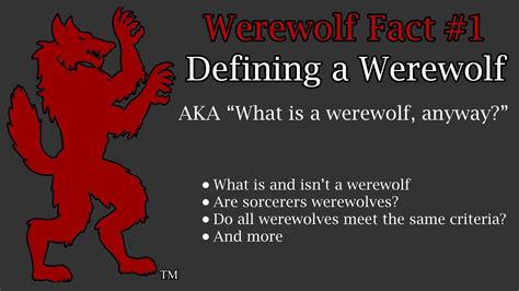Werewolf Fact 1 Defining A Werewolf Youtube