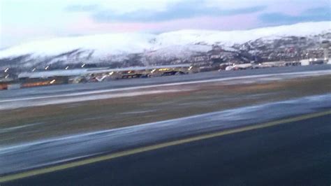 Landing Into Tromso Airport Norway After An Impressive Approach Over