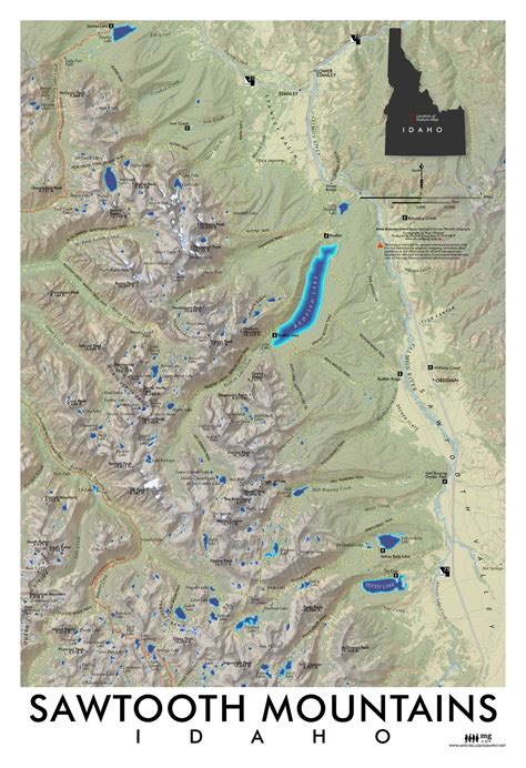 Sawtooth Mountain Range Map