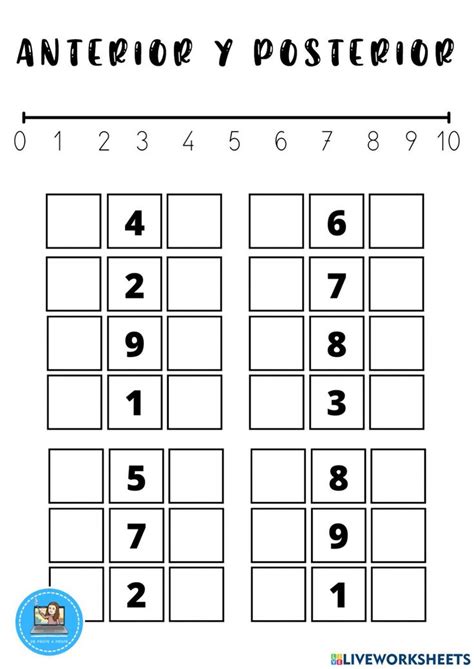Ficha Interactiva De Anterior Y Posterior Para Primero Y Segund En