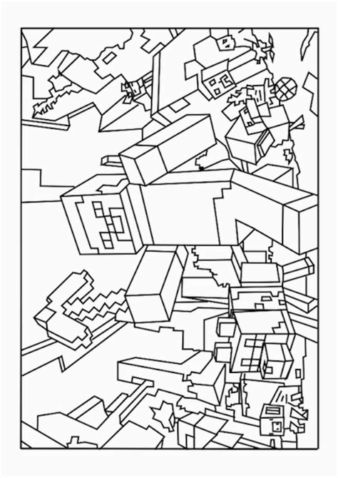 Minecraft Creeper Coloring Pages Coloring Home