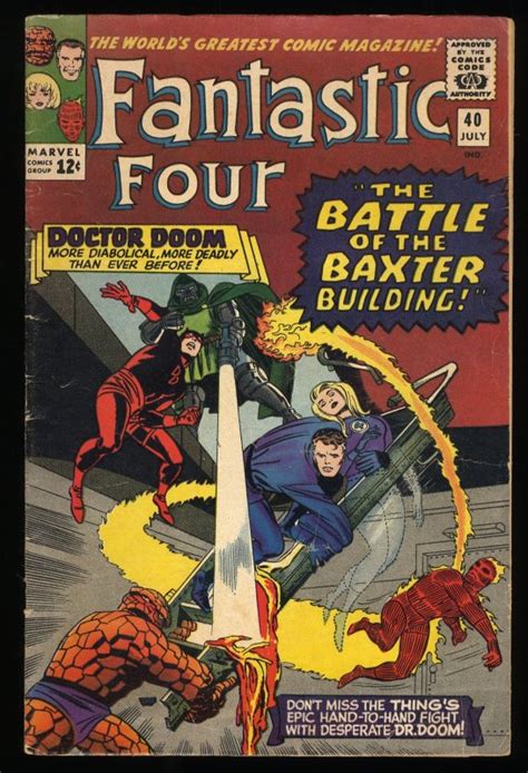 Fantastic Four 40 Vg 45 Doctor Doom Appearance Daredevil Comic