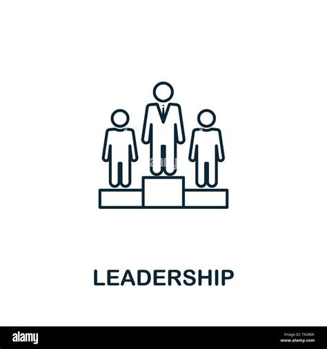 Leadership Vector Icon Symbol In Outline Style Creative Sign From