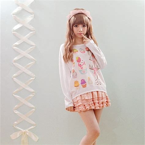 5 Pattern Ayumi Girls Full Sleeve T Shirt Fashion Cute Harajuku T