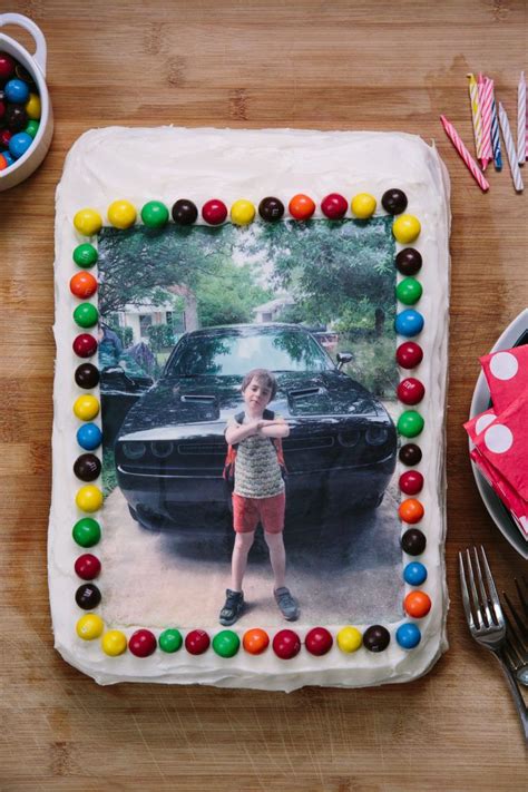 They told us that we have to learn to grow old gracefully. How to Make a Photo Birthday Cake | Birthday cake with ...