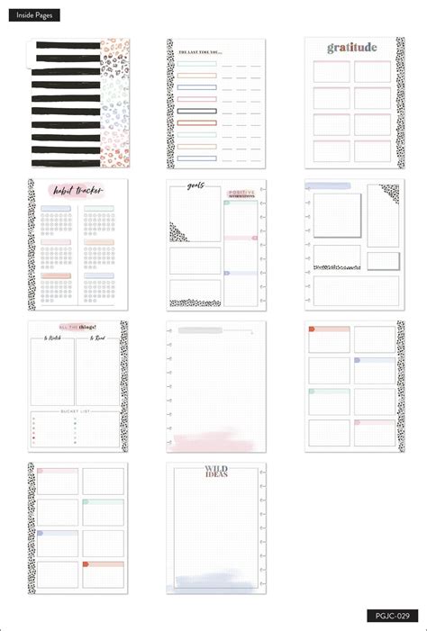 The Printable Planner Pages Are Lined Up And Ready To Be Used