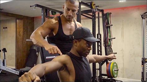 How To Build Bigger Shoulders Full Workout With Client Youtube