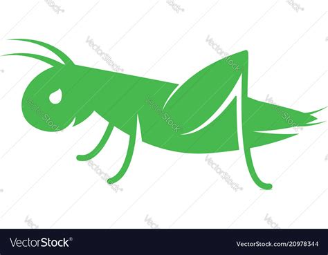 Logo Grasshopper Cricket Insect Royalty Free Vector Image