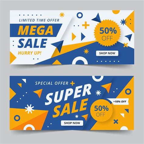 Free Vector Sales Banners Template Collection