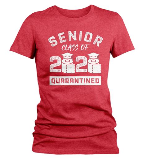 Womens Senior Class 2020 T Shirt Senior Quarantine Shirt Etsy