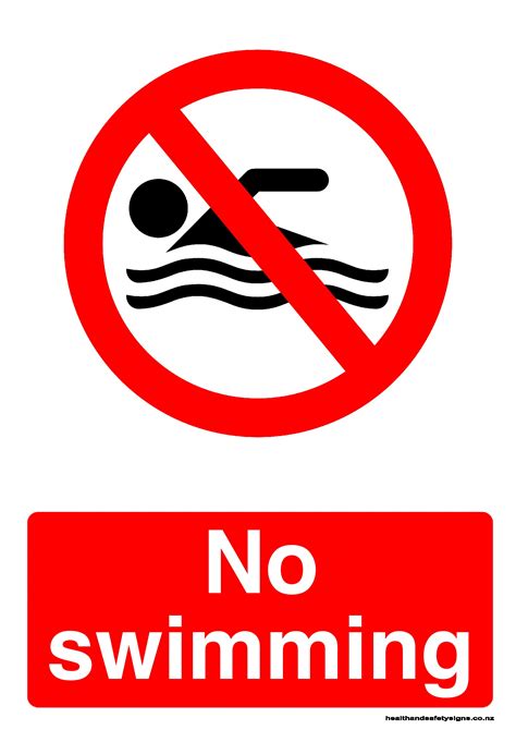No Swimming Prohibition Sign Health And Safety Signs
