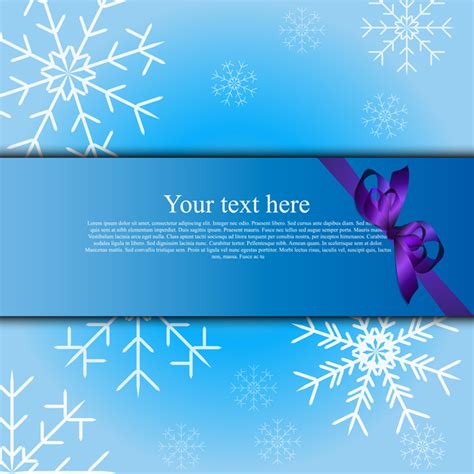 Elegant Christmas Card Blue Styles Vectors 04 Free Download