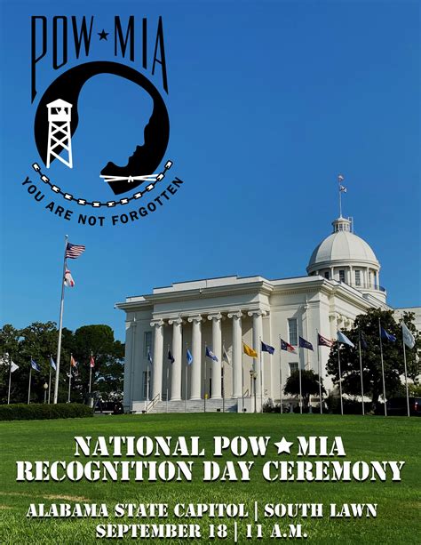 National POW MIA Recognition Day Ceremony To Be Held At Alabama State Capitol Alabama