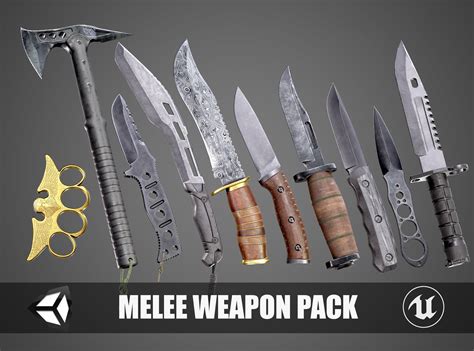 Melee Weapons Colletion Aaa Pbr Game Ready Assets 3d Model Collection