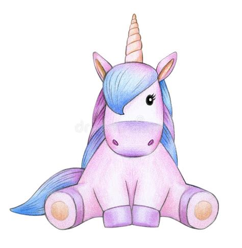 Cute Sitting Unicorn Cartoon Stock Illustration Illustration Of Cute