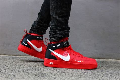 First Look Nike Air Force 1 Mid 07 Lv8 Utility Red Nike Air Shoes