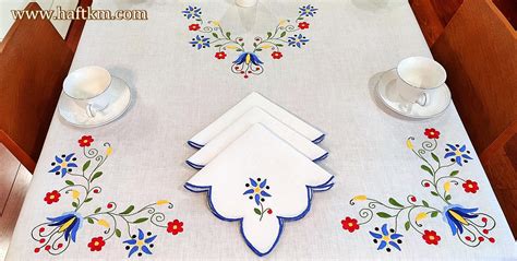 Beautiful Hand Embroidered Tablecloth Kashubian Embroidery