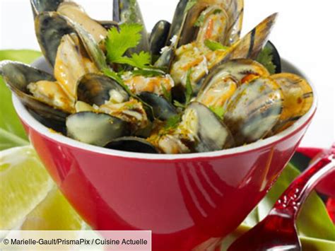 Moules curry et coco facile découvrez les recettes de Cuisine Actuelle
