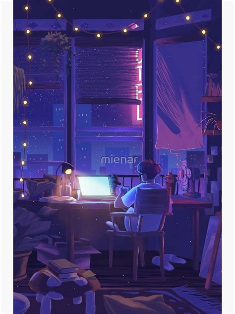 All These Late Nights Art Print By Mienar Anime Backgrounds