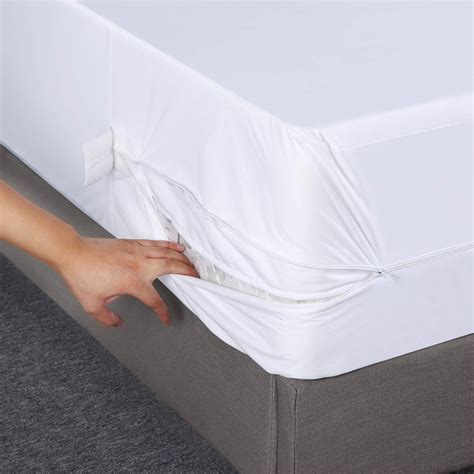 mattress cover zippered bed bug protector box spring encasement mites queen king ebay